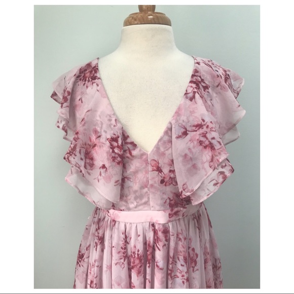 FAME AND PARTNERS FLORAL MIDI DRESS - Picture 5 of 8